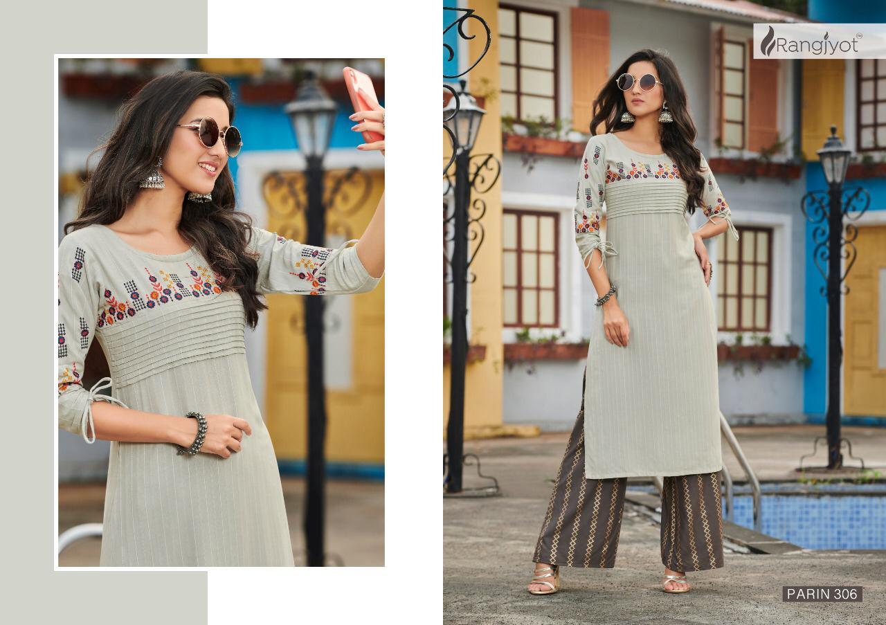 Parin Vol-3 Rayon Slub Kurti Wholeseller - Color: As Per Catalog