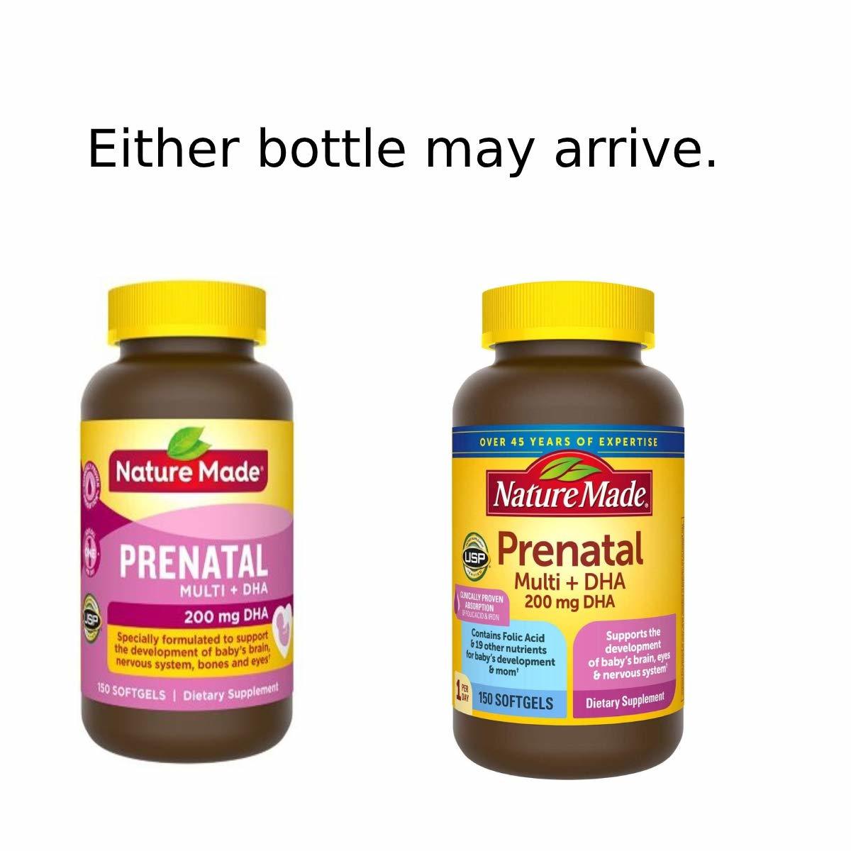Nature Made Prenatal Multi + Dha, 200mg- 150 Softgels Efficacy: Promote Healthy & Growth