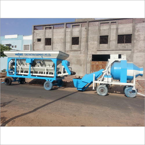 Mobile Semi Batching Plant For Construction Use