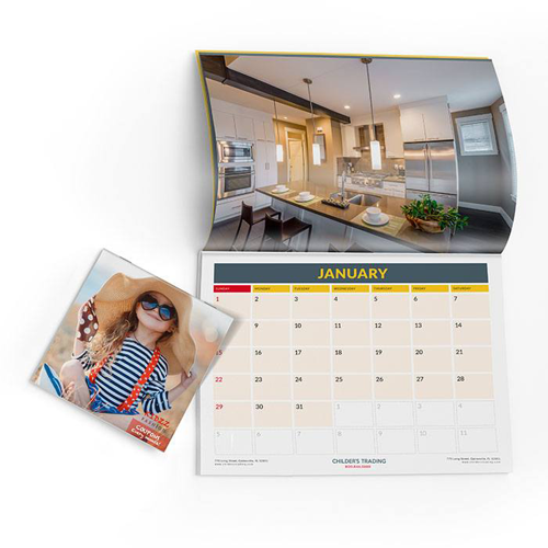 Calendar Printing - Custom Dimensions Full-color Design Promotional Use Any Custom Shape High-tech Printing Expertise Timely Service