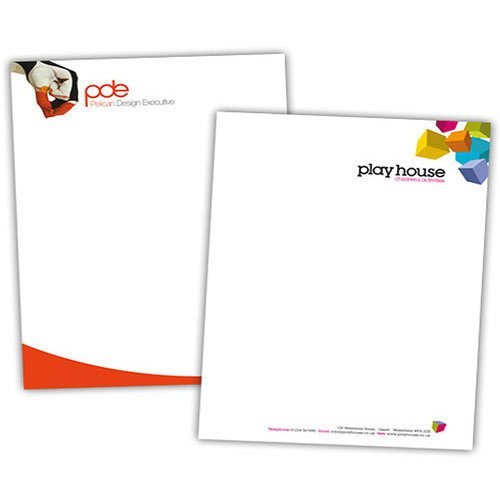 Letterheads Printing Services - Customizable Shapes, Designed As Required | Vibrant Colors To Match Your Brand Identity