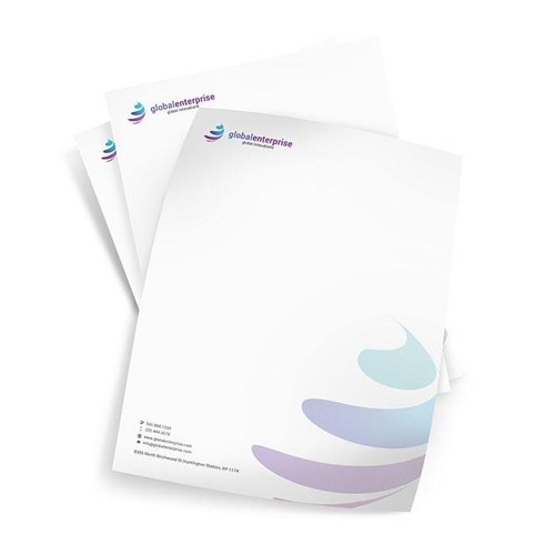 Letterheads Printing Services - Customizable Shapes, Designed As Required | Vibrant Colors To Match Your Brand Identity