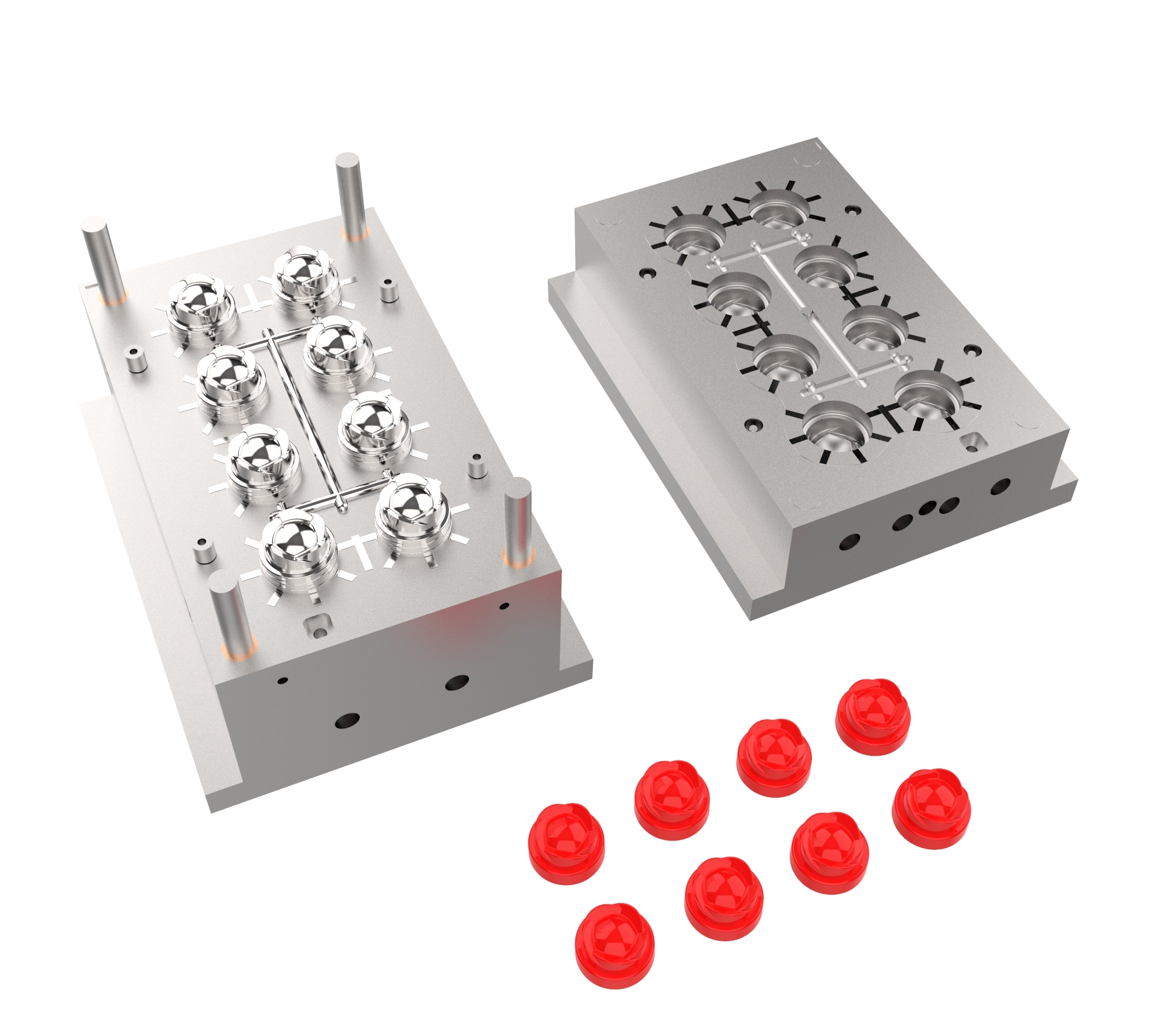 Plastic Injection Bakery Cooking Mold - Steel, 8 Cavity, Mould Life 500,000-3,000,000 Shots | Multi-cavity, Precision Mould Design, Fast Global Delivery