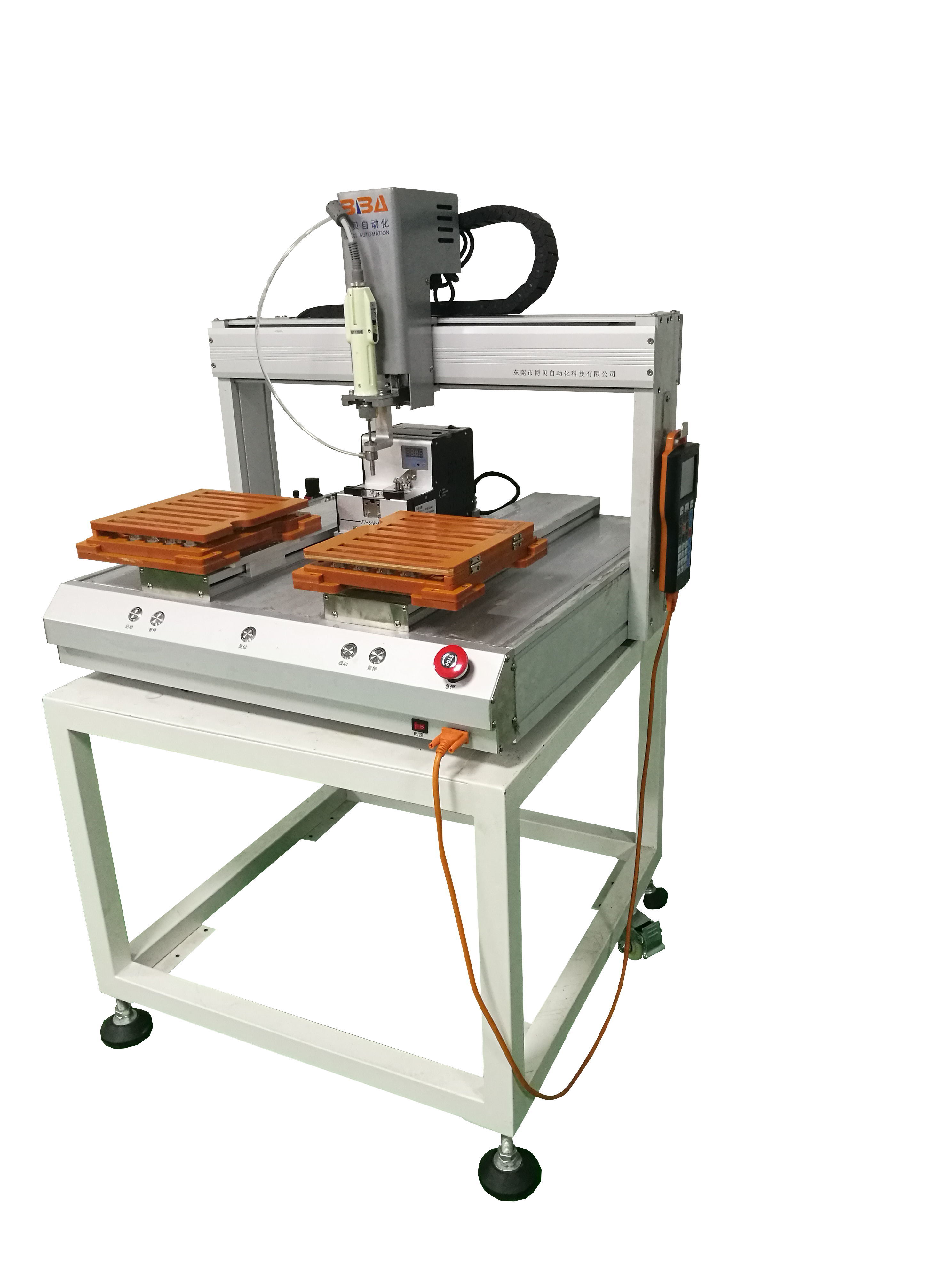 Silver Double Platform Table Type Auto Screw Automatic Machine