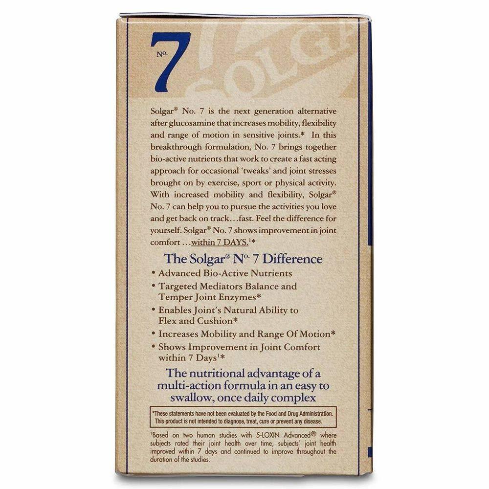 Solgar No. 7 Joint Support And Comfort 30 Vegetable Capsules Efficacy: Promote Healthy & Growth