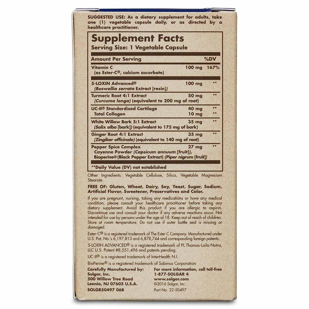 Solgar No. 7 Joint Support And Comfort 30 Vegetable Capsules Efficacy: Promote Healthy & Growth
