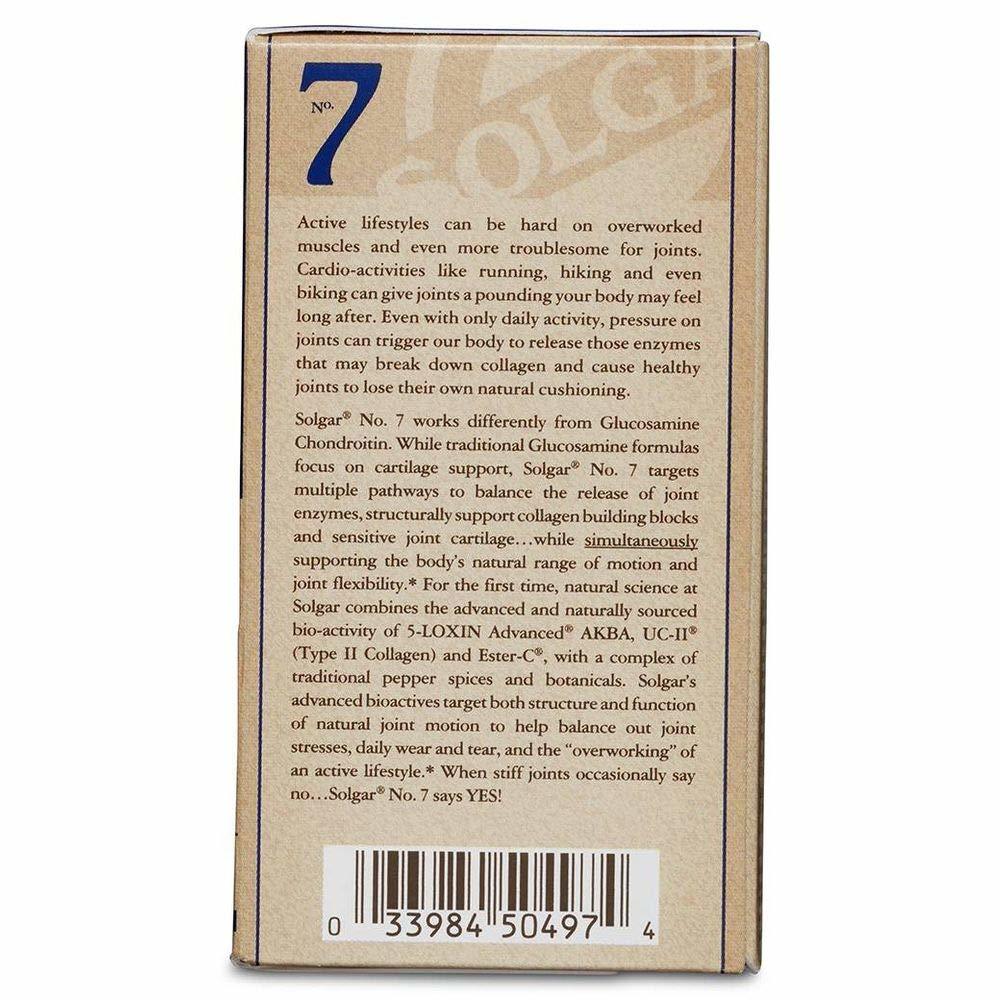 Solgar No. 7 Joint Support And Comfort 30 Vegetable Capsules Efficacy: Promote Healthy & Growth