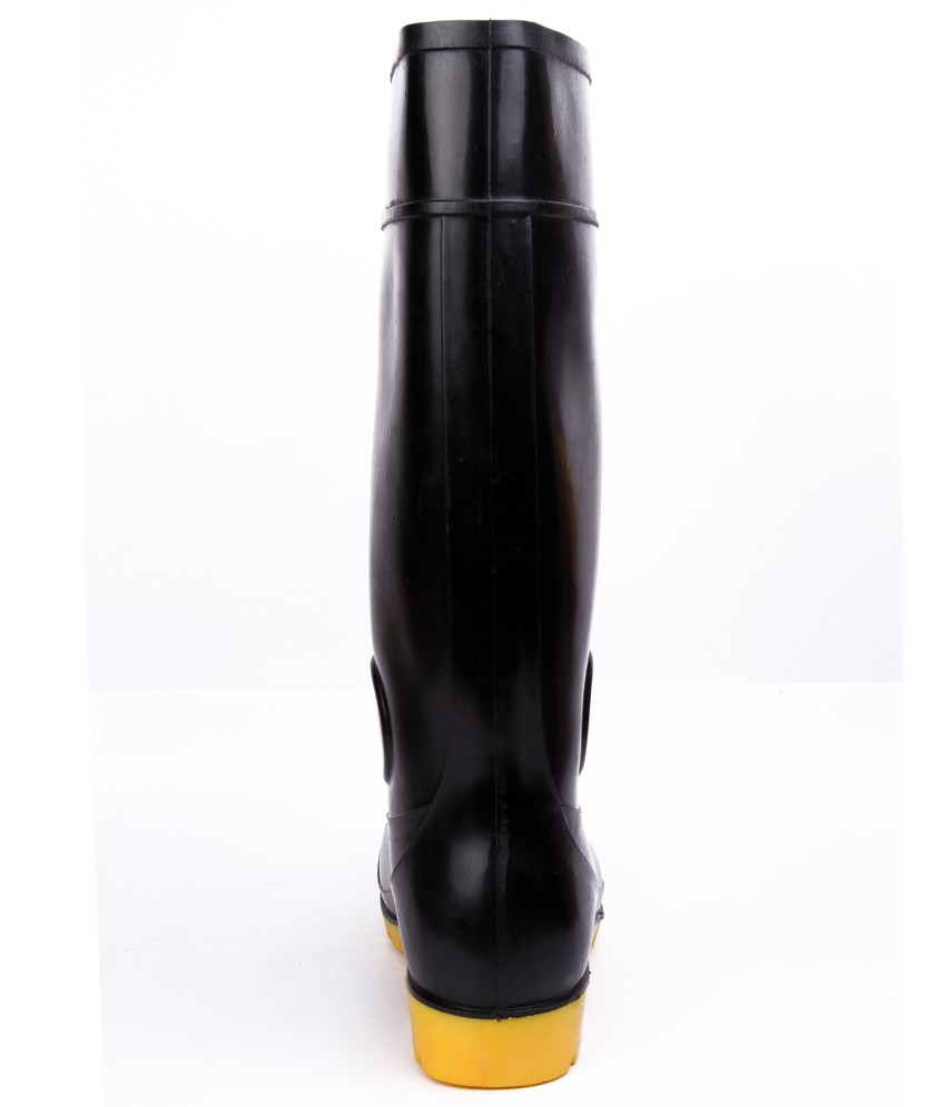 Century Yellow - Pvc Material, Size 6-11 | Black & Yellow Color, Ideal For Men, Comfortable Pvc Insole And Outsole