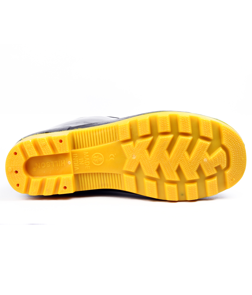 Century Yellow - Pvc Material, Size 6-11 | Black & Yellow Color, Ideal For Men, Comfortable Pvc Insole And Outsole