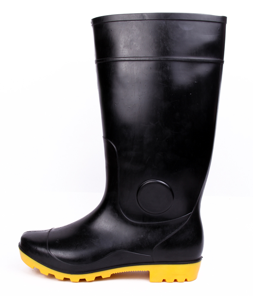 Century Yellow - Pvc Material, Size 6-11 | Black & Yellow Color, Ideal For Men, Comfortable Pvc Insole And Outsole