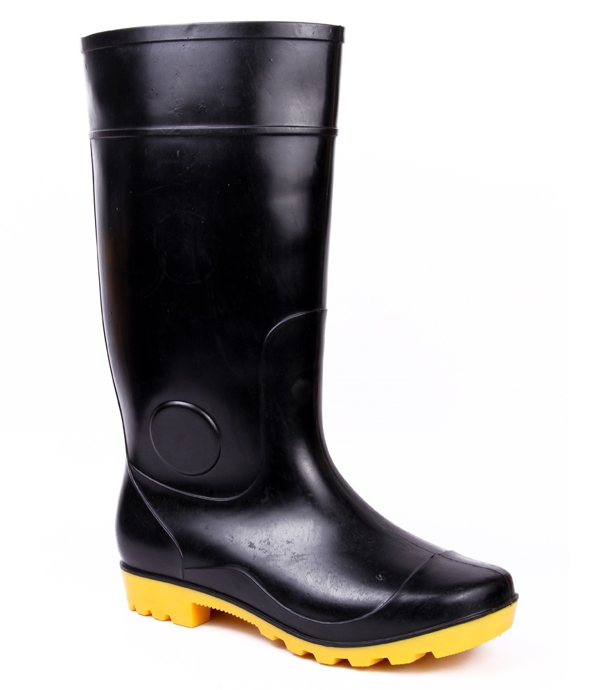 Century Yellow - Pvc Material, Size 6-11 | Black & Yellow Color, Ideal For Men, Comfortable Pvc Insole And Outsole