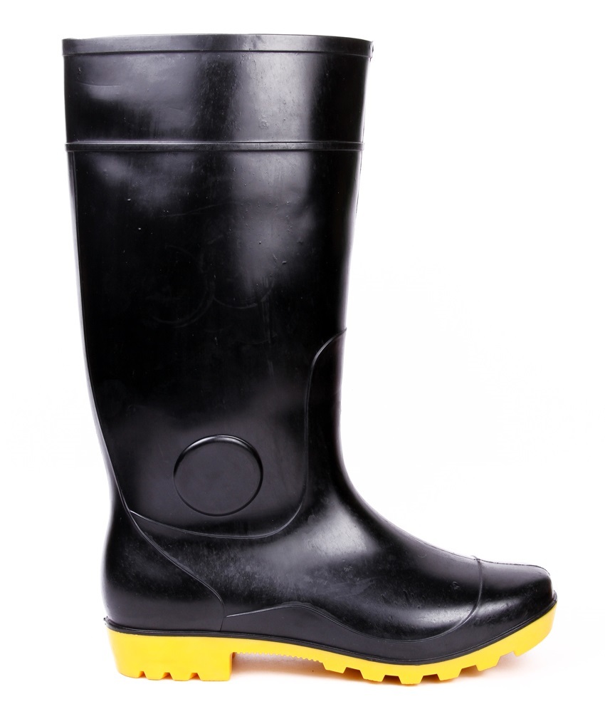 Century Yellow - Pvc Material, Size 6-11 | Black & Yellow Color, Ideal For Men, Comfortable Pvc Insole And Outsole