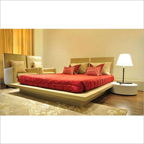 Brown Wooden Bed - 6x6.25 Feet, Double Bed with 2-4 Inch Floor Clearance | Durable Solid Wood Indoor Furniture for Bedroom