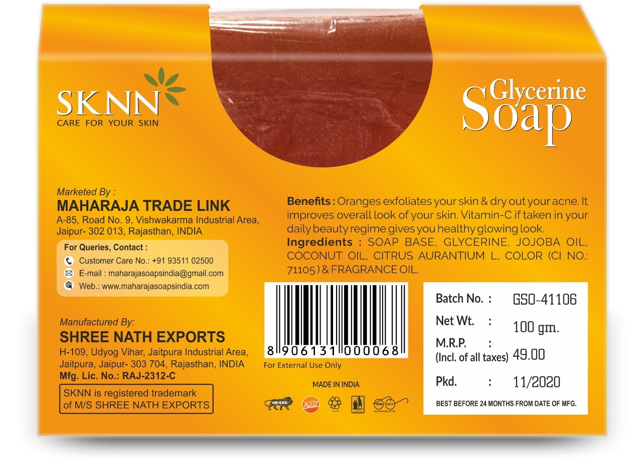 Orange Glycerine Soap Ingredients: Herbal