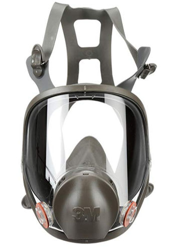 Full Facepiece Reusable Respirator 6800, Paint Vapors, Dust, Mold, Chemicals - Color: Black