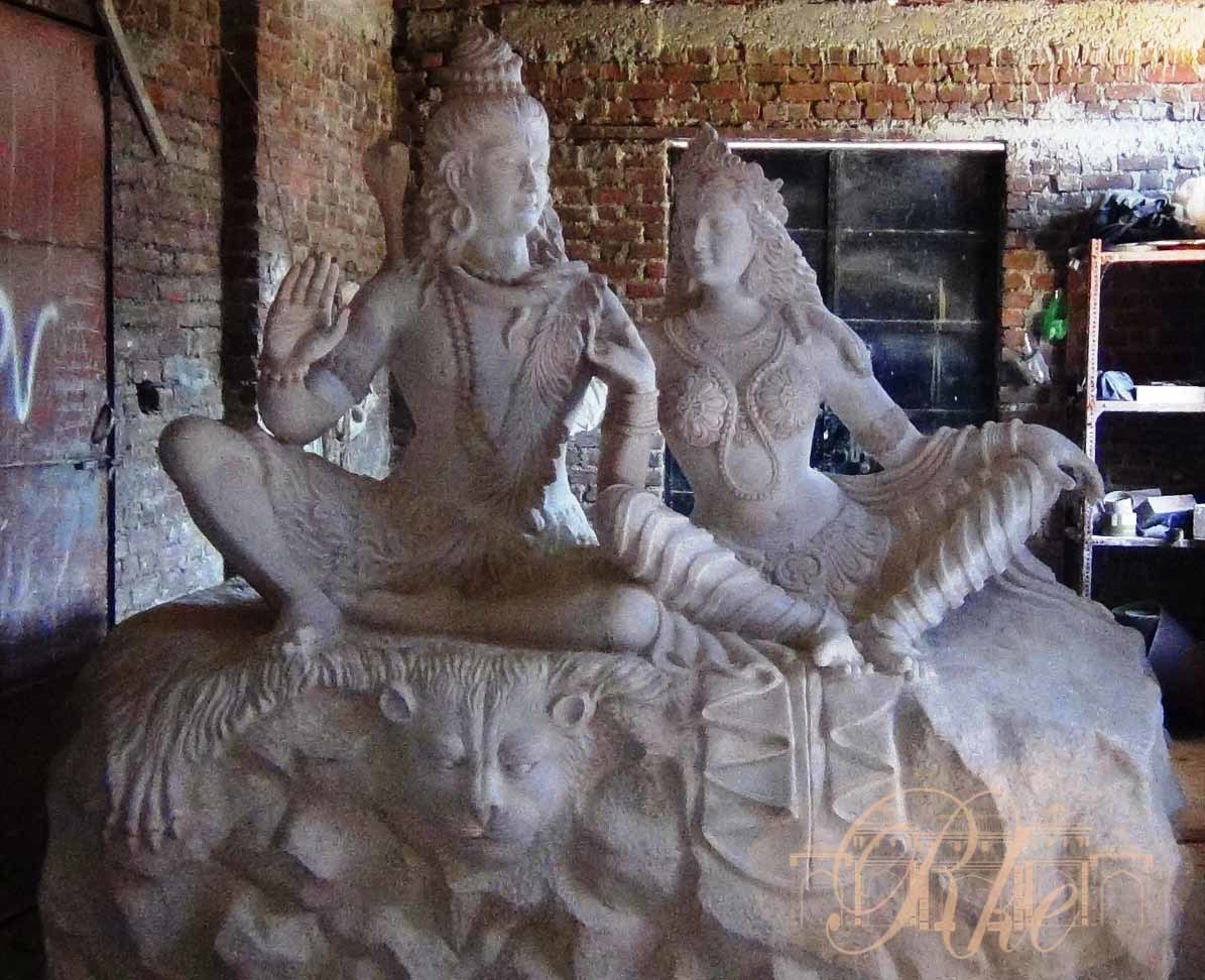 Grc Shiv Parvati Sculpture