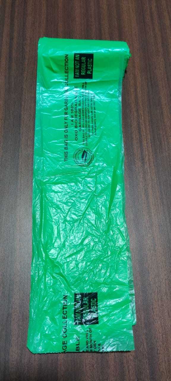 19" X 21" Green Garbage Bag - Plastic, 19" X 21" Inch, Green | Biodegradable, Soft, Lightweight, Perfect For Offices, Homes, Parties, And Restaurants