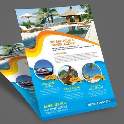 Pamphlet Printing Service - Paper Material, Custom Shape, Any Length & Width, Color As Required, Thickness As Required Millimeter | Ideal For Promotional Use