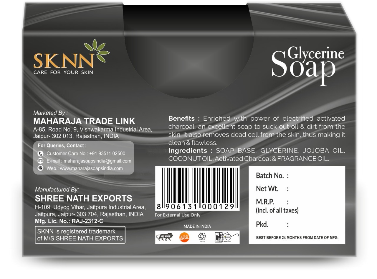 Charcoal Glycerine Soap Size: 100 Gm