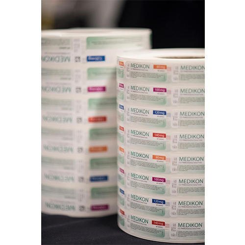 Pharmaceuticals Labels - Pvc Material, Custom Shapes & Colors | Designed For Promotional Use With Style As Required