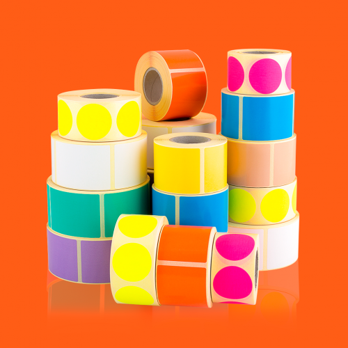 Plain Labels - Paper Material, Custom Shapes Available | Solvent Adhesive, Excellent Printing Properties, No Printing Design