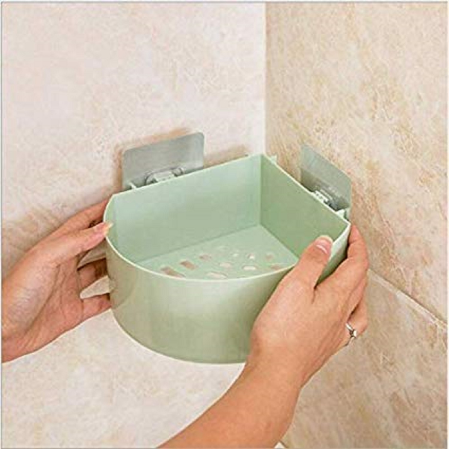 Adhesive Corner Plastic Shelf