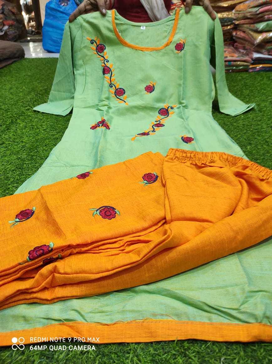 Kurti Plazo Vol - Rayon Fabric, Size Xl , Multicolor, 3-4th Sleeve Style, Embroidered & Printed, Casual Ethnic Wear For Ladies