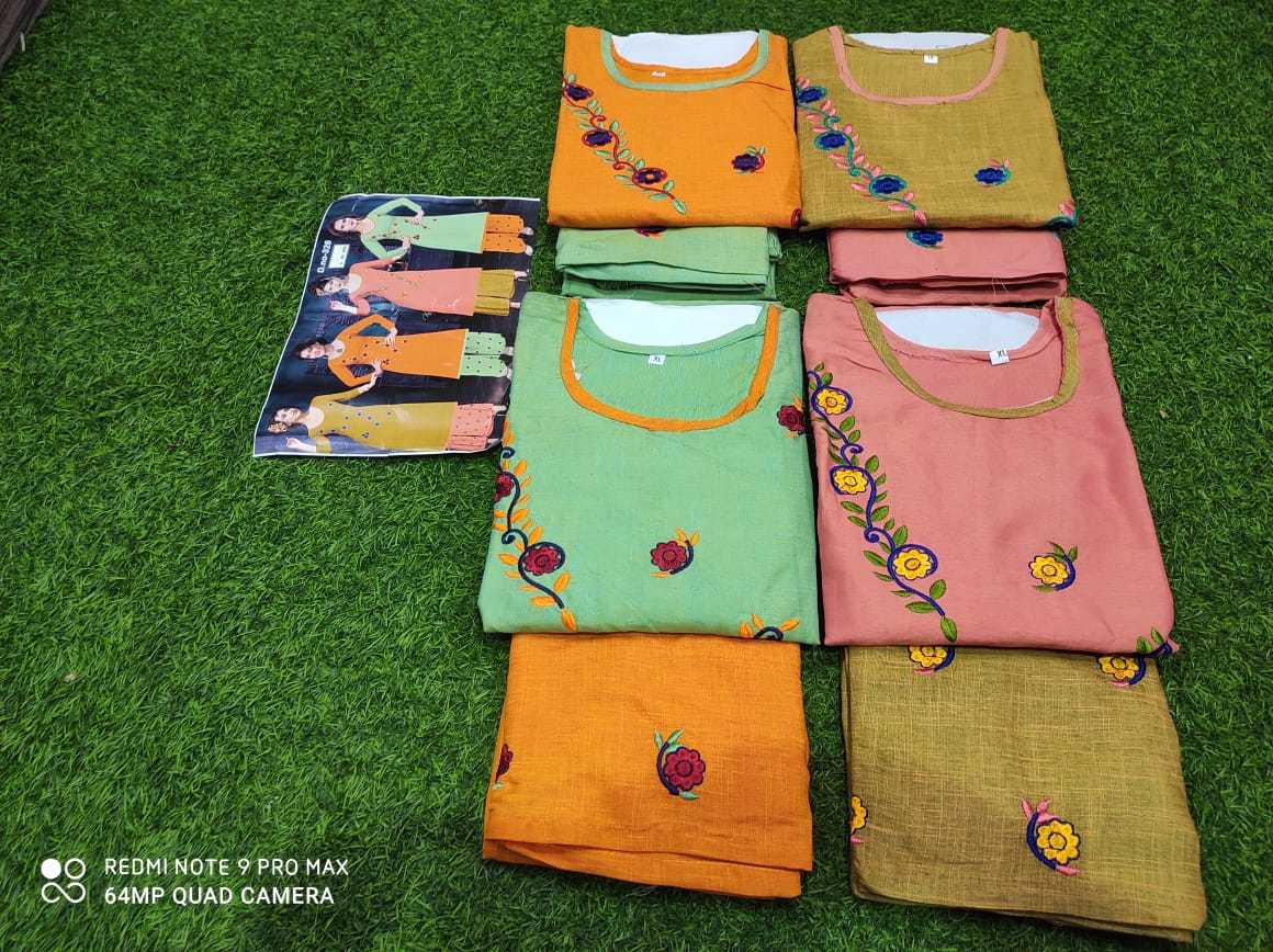 Kurti Plazo Vol - Rayon Fabric, Size Xl , Multicolor, 3-4th Sleeve Style, Embroidered & Printed, Casual Ethnic Wear For Ladies