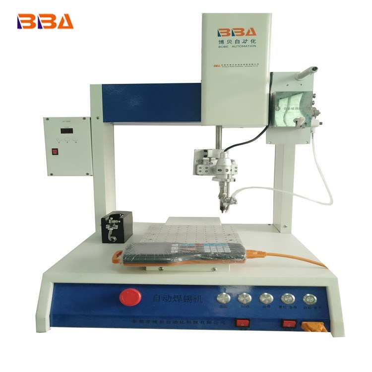 Silver Advanced Automatic Soldering Robot Desktop 4 Axis Soldering Machine With Tin Feeder