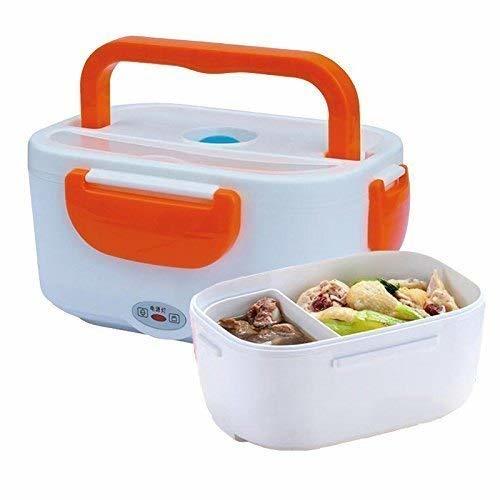 Electric Lunch Box - High-temperature Resistant Material | Portable, Safety Conceal Ptc Heater, Anti-leak Lid, Additional Soup Tray