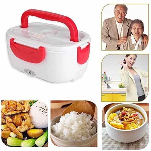 Electric Lunch Box - High-temperature Resistant Material | Portable, Safety Conceal Ptc Heater, Anti-leak Lid, Additional Soup Tray