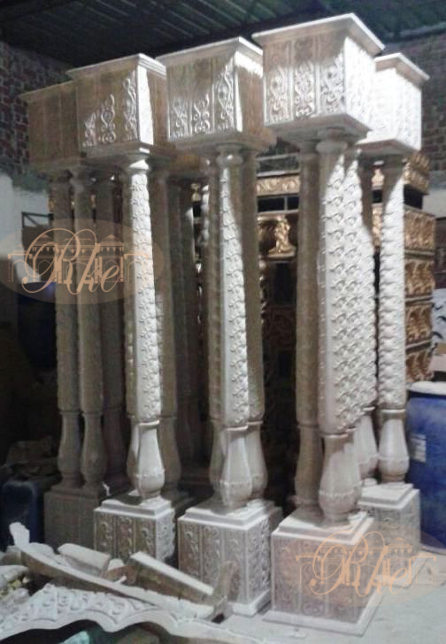 Grc Methological Pillar Column - Premium Grc Material, Customizable Dimensions, Versatile Design Themes , Ideal For Mandap, Stage, And Architectural Decor