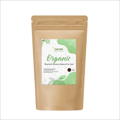 Nayab Organic Blackish Brown Henna - Powder Form, Herbal Ingredients for Hair and Skin Care, 3-Year Shelf Life
