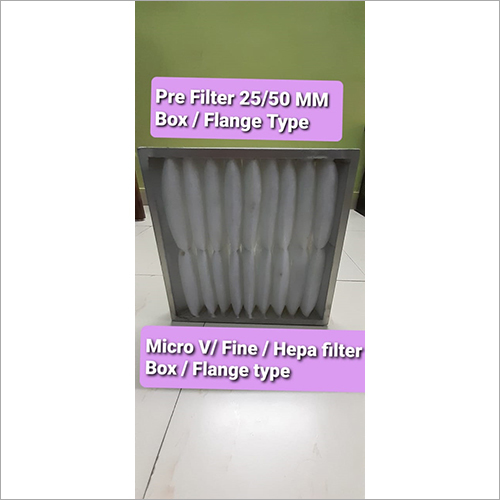 Box - Flange Type Pre Filter Size: 610X305X50 Mm