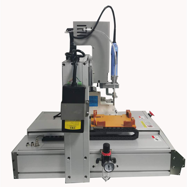 Silver High Speed Automatic Screw Fasteners Screw Locking Machine For Electronic Products