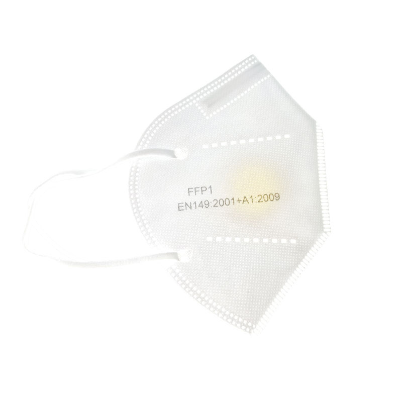 Kn95 Mask - 5-layer Non-woven Fabric, Adjustable Nose Bridge, Elastic Ear Loops, White Color, Certified Protection Against Particles And Viruses
