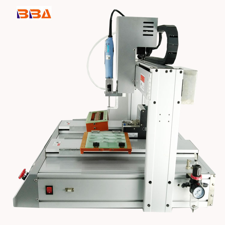 Automatic Screw Locking Machine - 570x570x700mm, Silver Color | Pneumatic Power, 60-80 Pcs/min Production, Double Y Platforms Design, Advanced Detection Features, High Efficiency With Manipulator Feeding
