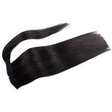 Natural Brown Hand Made Processing Ponytail Human Hair Extensions