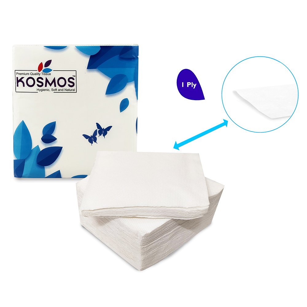 Kosmos Premium Quality 29x29cm Paper Napkins - 1 Ply 100 Pull Application: Home
