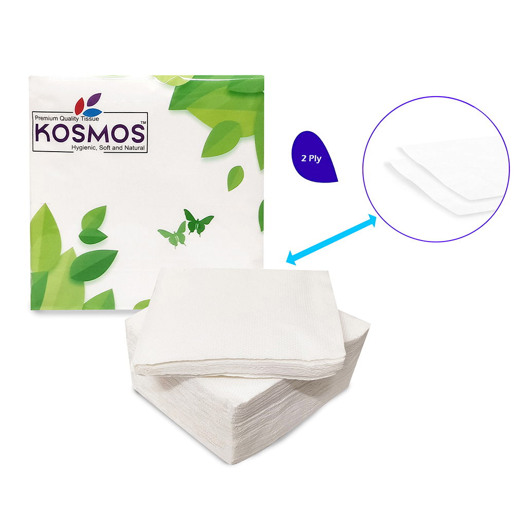 Kosmos Regular Use Quality 29x29cm Paper Napkins - 2 Ply 50 Pull Application: Home