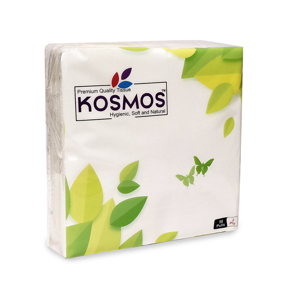 Kosmos Regular Use Quality 29x29cm Paper Napkins - 2 Ply 50 Pull Application: Home