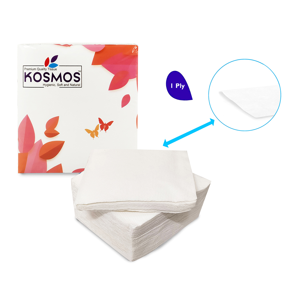 Kosmos Regular Use Quality 29x29cm Paper Napkins - 1 Ply 100 Pull Application: Home