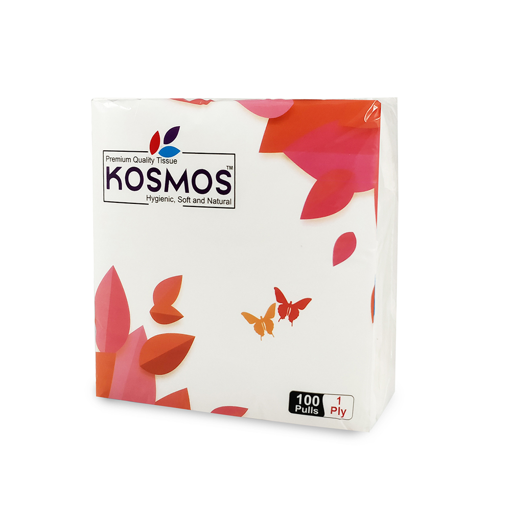 Kosmos Regular Use Quality 29x29cm Paper Napkins - 1 Ply 100 Pull Application: Home