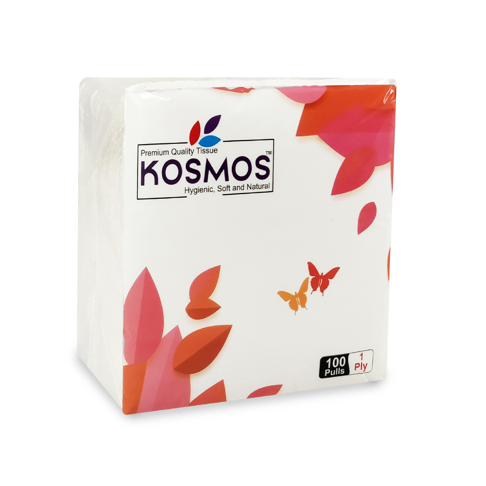 Kosmos Regular Use Quality 29x29cm Paper Napkins - 1 Ply 100 Pull Application: Home