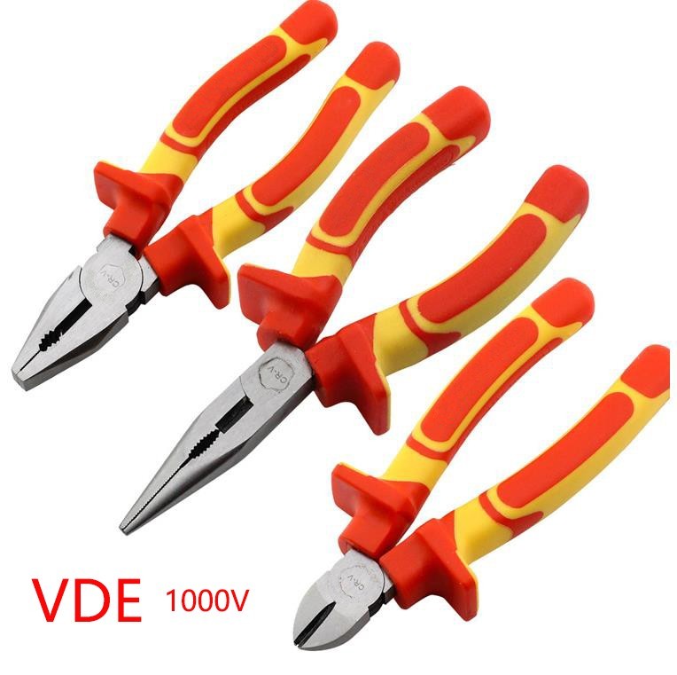 Insulated Hand Tool Set - Vde Insulated, Orange & Red, 10,000 Volt Tested | Arc Flash Protection, Organized Rolling Case, 4-37 Ft/lbs Torque Wrench