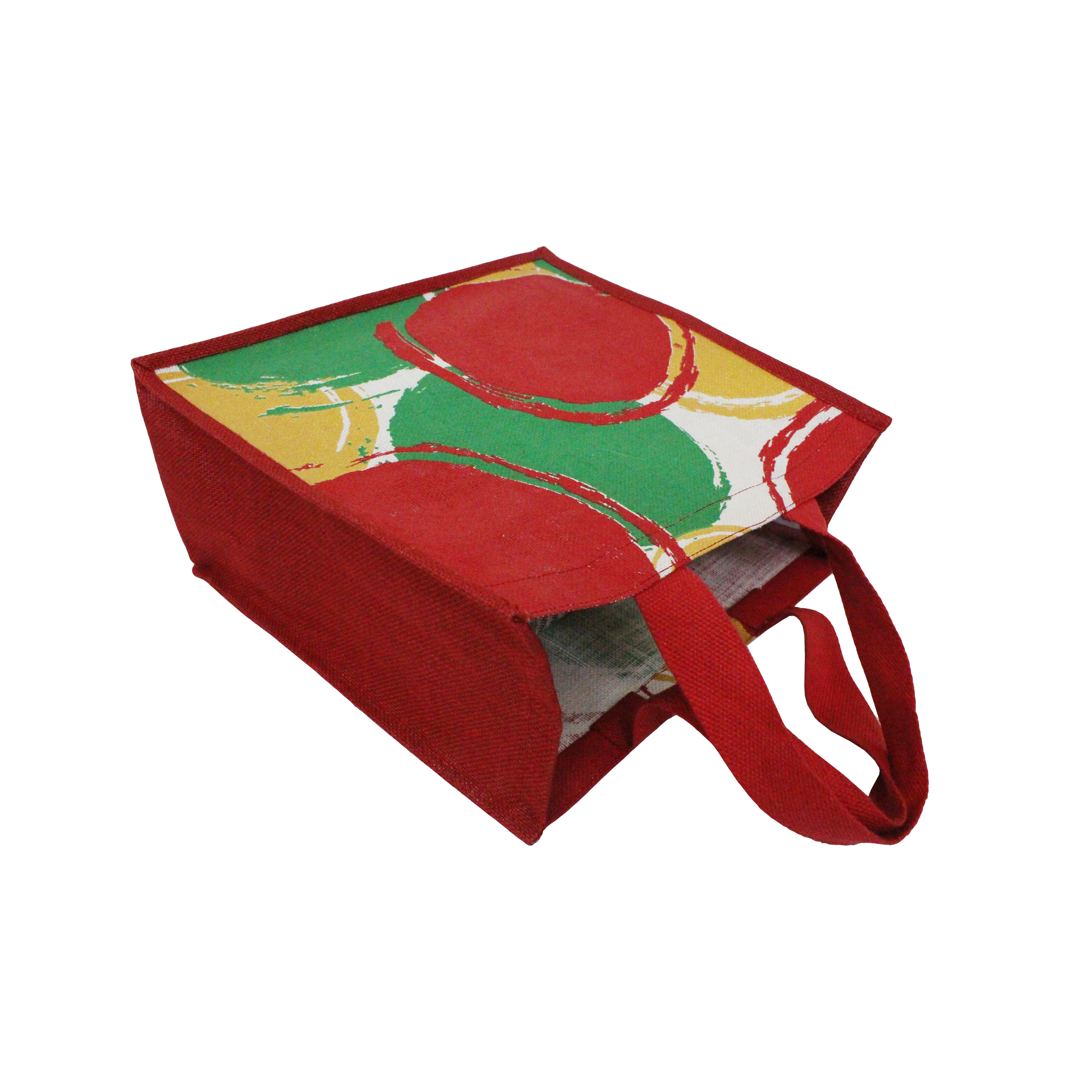 Customized Laminated Jute Bag With Web Handle