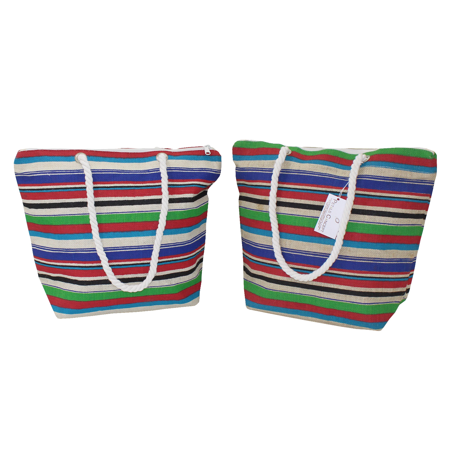 Customized Pp Laminated Jute Bag With Top Zip Closure