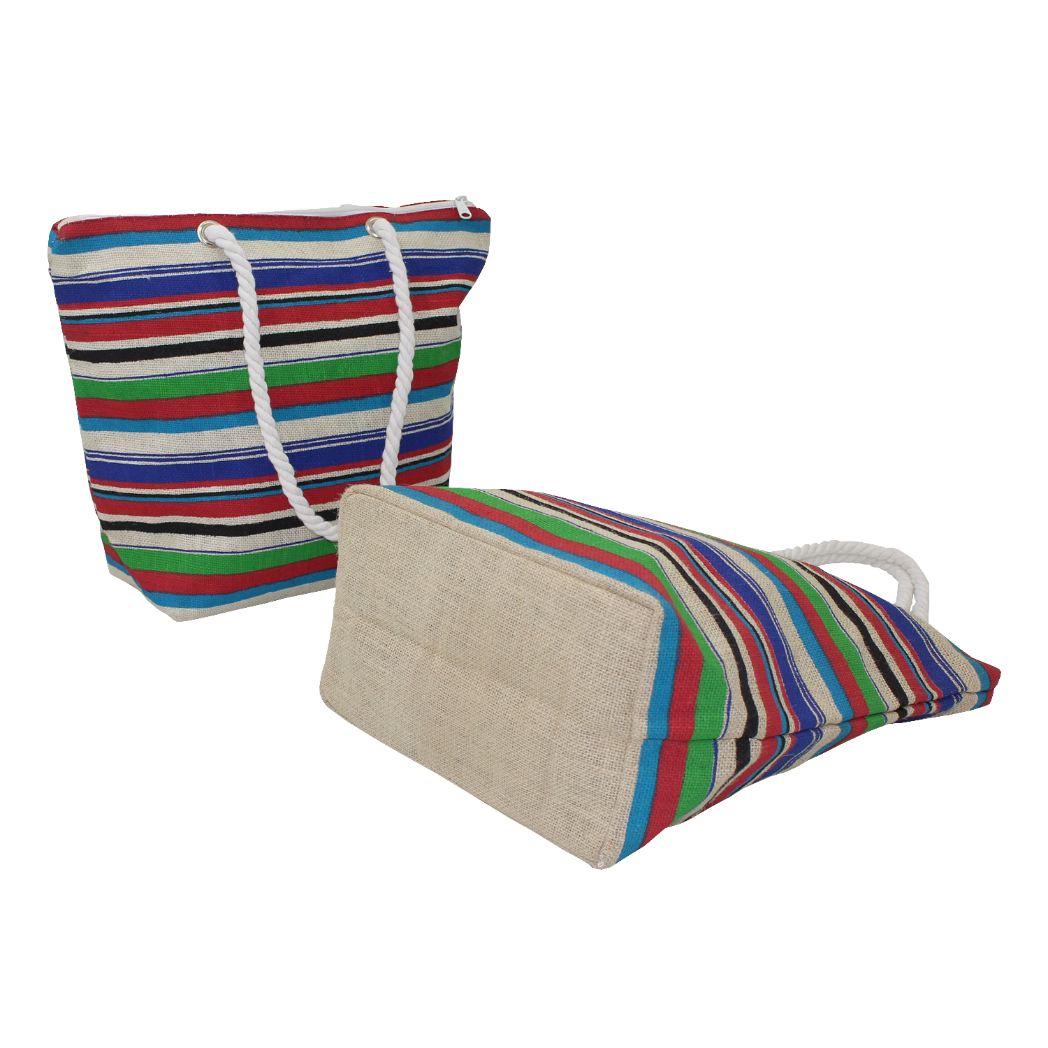 Customized Pp Laminated Jute Bag With Top Zip Closure