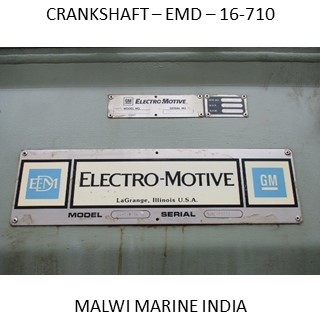 क्रैंकशाफ्ट-ईएमडी- 12-710, 16-710, 20-710, 12-645, 16-645, 20-645, जी - आपूर्तिकर्ता - भारत
