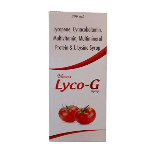 200 Ml Lycopene, Cynacobalamin, Multivitamin, Multimineral Protein And L-Lysine Syrup
